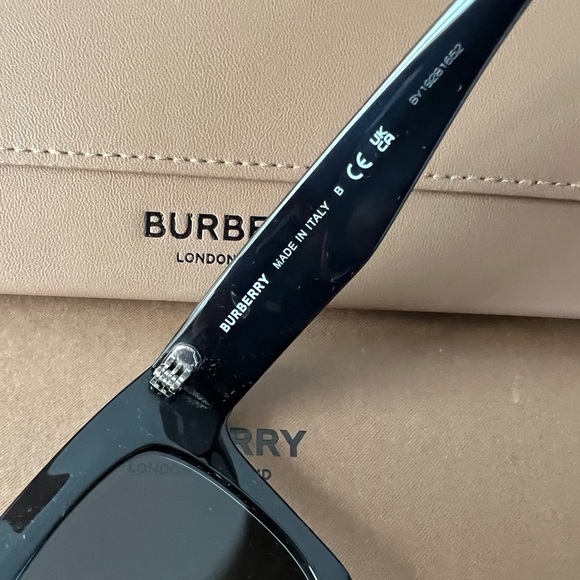 Burberry TB Monogram Check Square Acetate Sunglasses - Picture 8 of 14